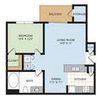 1BR/1BA