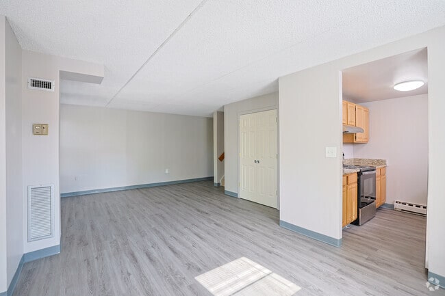 2BR, 1BA - 848SF - Living room & Kitchen