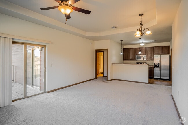 2BR, 2BA - Scott - 1,117SF - Living Room - Founders Park Village Apts