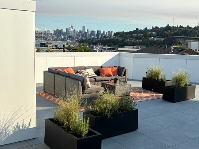 Rooftop View Lounge & Planters - The Harp Rental