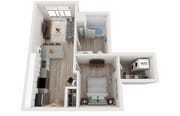 Plan A2 | 1 bedroom, 1 bathroom