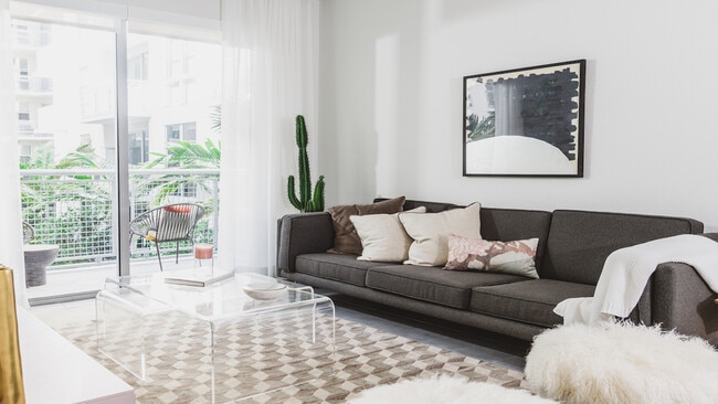 Large living room spaces with private balconies