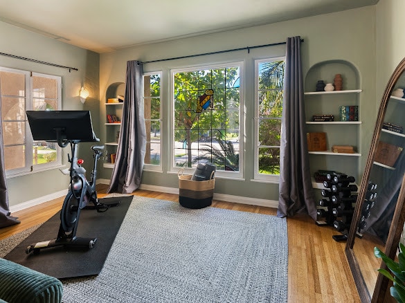 Peloton, weights, yoga mats and blocks - 1442 S Burnside Ave