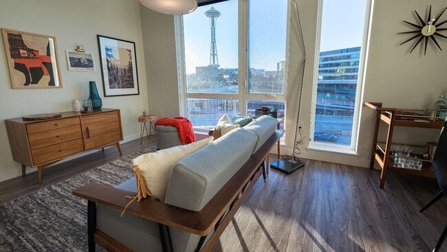 Floor to ceiling windows featuring the best views of Seattle