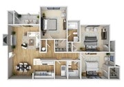 3 Bedroom | 2 Bath | 1295 SF