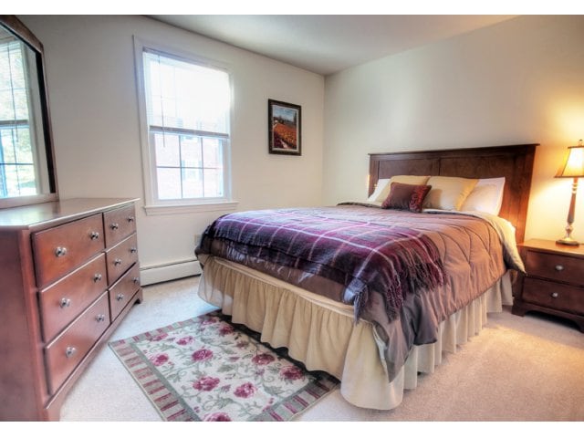 Spacious bedroom with natural light