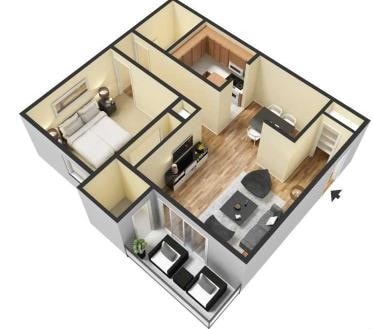 1 BR 1 Bath