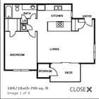1BR/1BA