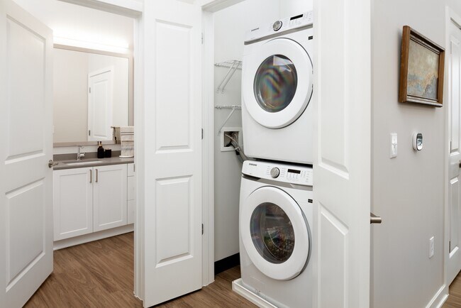 Full-size washer and dryer in every apartment