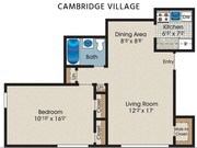1 Bedroom, 1 Bath 595 sq. ft. Fairfield Village at Levittown