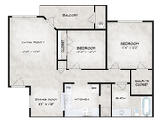 2 Bedroom Floor Plan