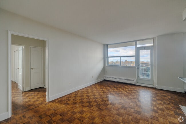 2BR, 1BA - 669 SF - Living - Cedarwood Suites