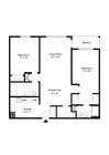 2 BR 2 BTH 1,070 Sq. Ft Split