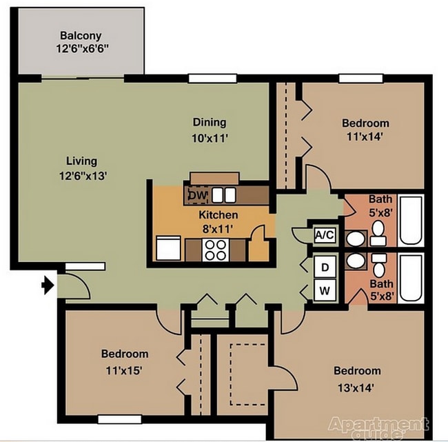 3 habitaciones