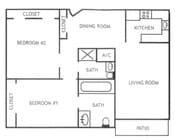 2BR/2BA