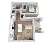 Floor Plan 1B | Seasons at Plainfield | Apartments in Plainfield, IL