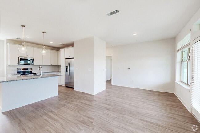1BR, 1BA - 1,028SF - The Langniappe - Kitchen/Living Room