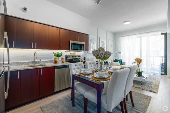 Sala de estar del apartamento modelo