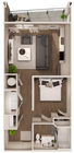 1SA floor plan The Leo LoSo