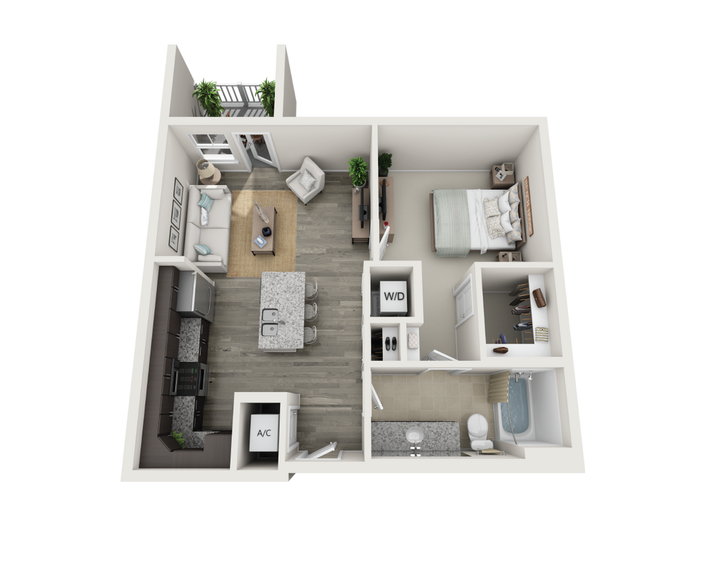 Bridgeside at Patriots Point - 1C - 1 Beds - 1 Baths - 713 Sq. ft. - 1C - The Folly