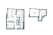 One Bedroom One Bath Den Loft (1010 SF)