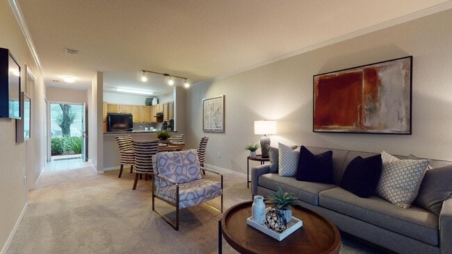 2 Bedroom Model Living Room - Audubon Oaks