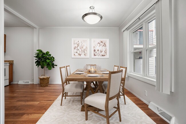 Dining room - from kitchen view with table, chairs, and decor ( VS )1