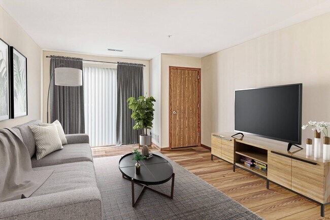 One bedroom, one bath open concept - Brookfield Highlands Apartments 55+