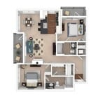 2 BD / 2 BA – 1,069 SF