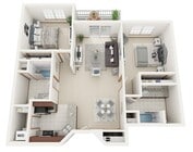 Floor Plan B | Riverwood Apartments | Apartments in Kenosha, WI