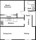 1BR/1BA
