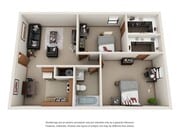Woodlike 2 bedroom 1 bath.