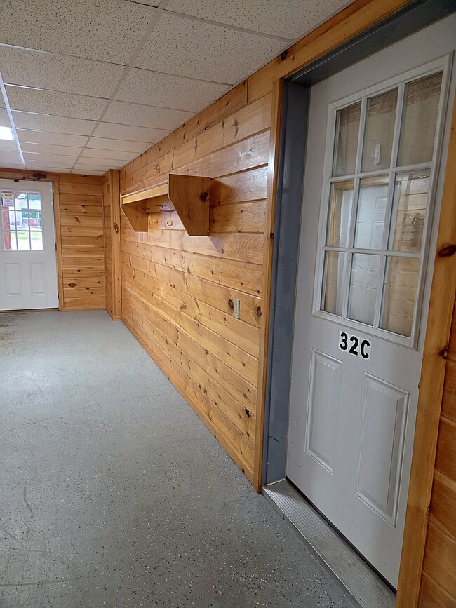 outside apartment hallway entrance