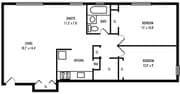 2BR/1BA