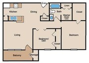 2BR/1BA