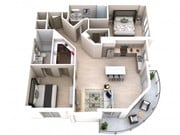 Two Bedroom Two Bath (1,127)