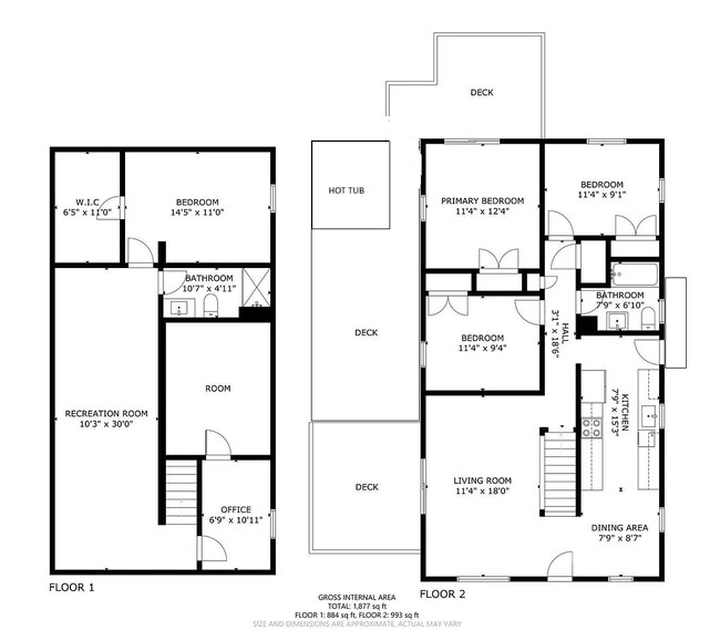 House Layout and Dimensions - 307 Churchill St E House