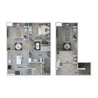 Un dormitorio, un baño + loft (1061 pies cuadrados)