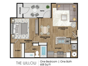 1 Bedroom, 1 Bathroom