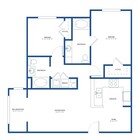 2x2 Small Floor Plan