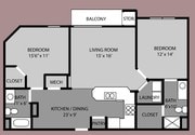 Suite A | 2 Bed 2 Bath | 1,111 sqft
