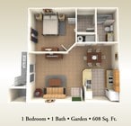 1BR/1BA