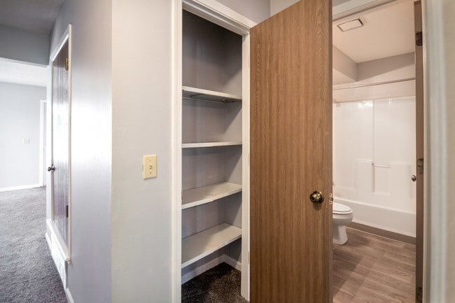 Linen Closet at Crystal Ridge Apartments in Davenport, IA
