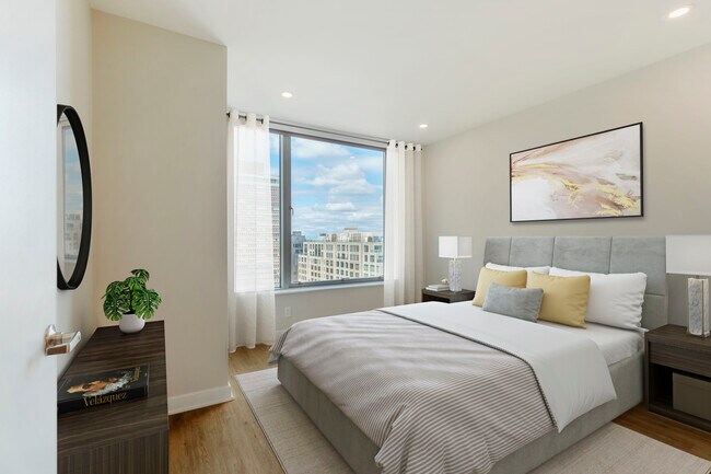 Renovated Package I bedroom with hard surface flooring