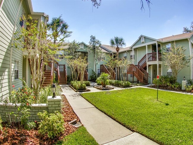 Professional Landscaping Along the Building Paths