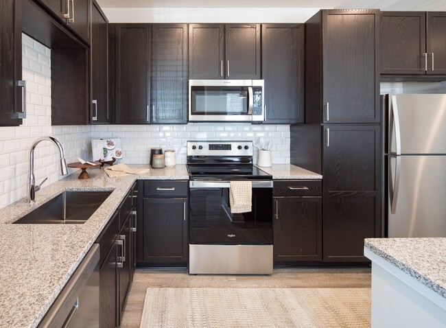 Modern Espresso Cabinetry - Mill at New Holland Apartments