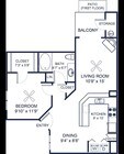 Floor Plan 1BD/1BA