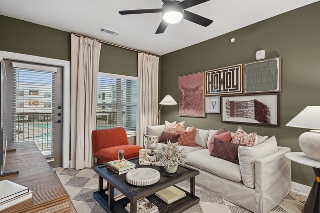Spacious Living Room with Balcony/Patio Access