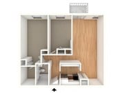 One bedroom den floor plan