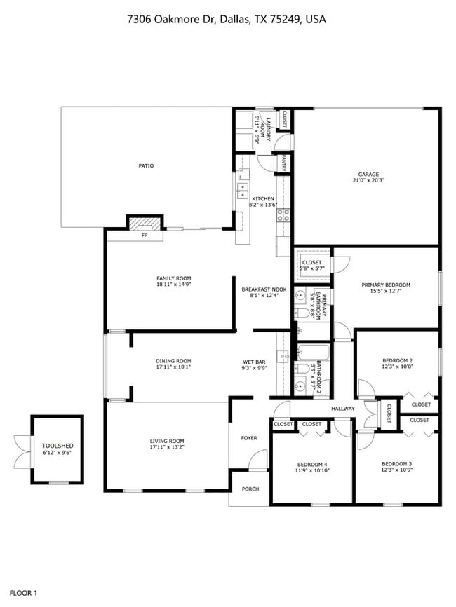 Photo - 4BR SFR • Fireplace • 2-Car Garage • Dallas 75249